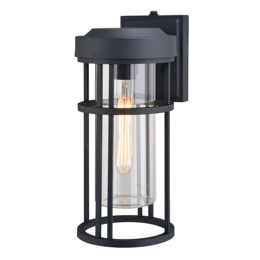 Vaxcel - T0742 - One Light Outdoor Wall Mount - Crestline - Textured Black