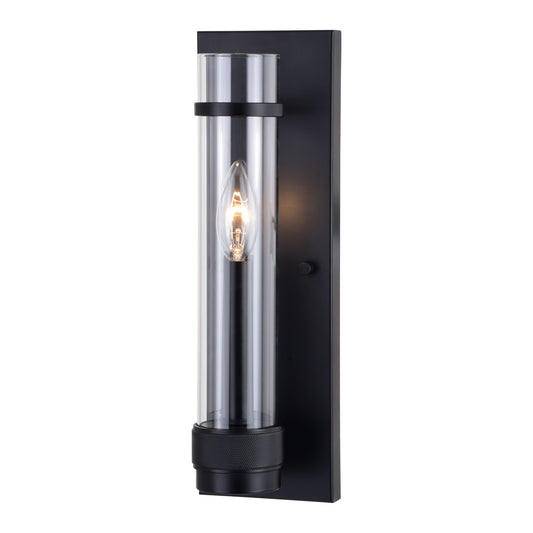 Vaxcel - W0427 - One Light Wall Sconce - Bari - Matte Black