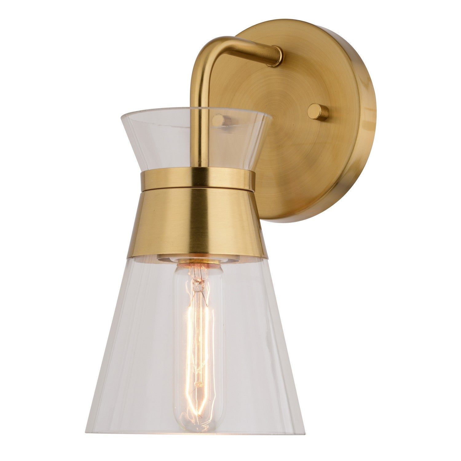 Vaxcel - W0472 - One Light Wall Sconce - Harper - Natural Brass