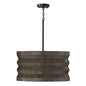 Capital Lighting - 354041EB - Four Light Pendant - Dunn - Espresso Stain and Black