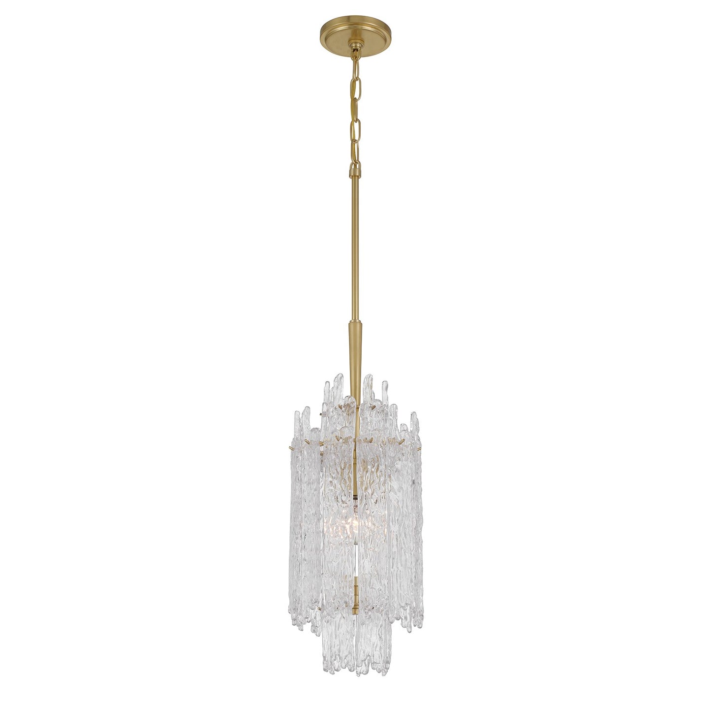 Crystorama - ACK-921-AG - One Light Pendant - Ackerly - Aged Brass