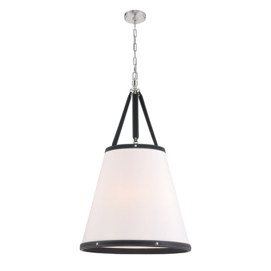 Crystorama - CAL-2406-PN - Six Light Pendant - Callahan - Polished Nickel