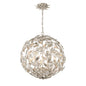 Crystorama - MSL-316-SA - Six Light Pendant - Marselle - Antique Silver