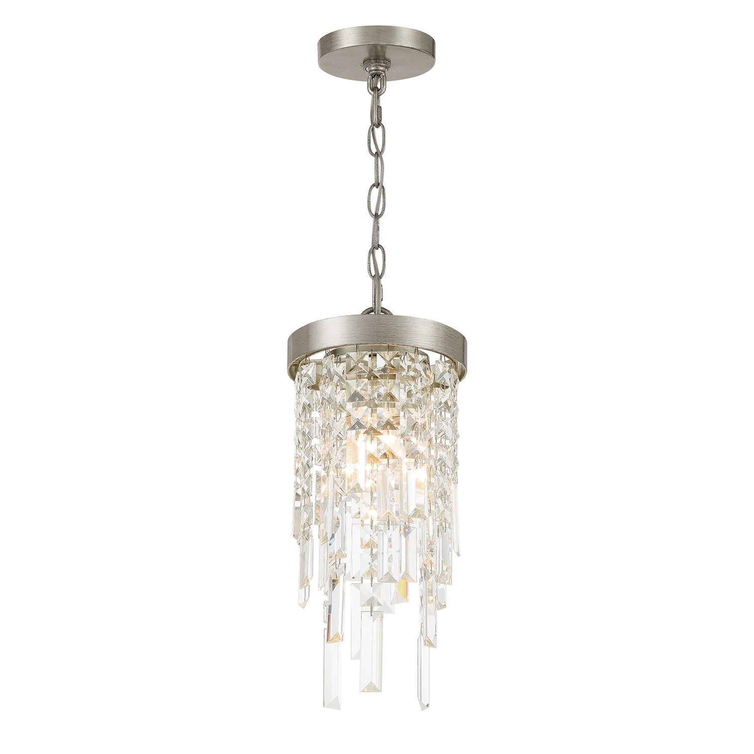 Crystorama - WIN-210-SA-CL-MWP - One Light Mini Pendant - Winfield - Antique Silver