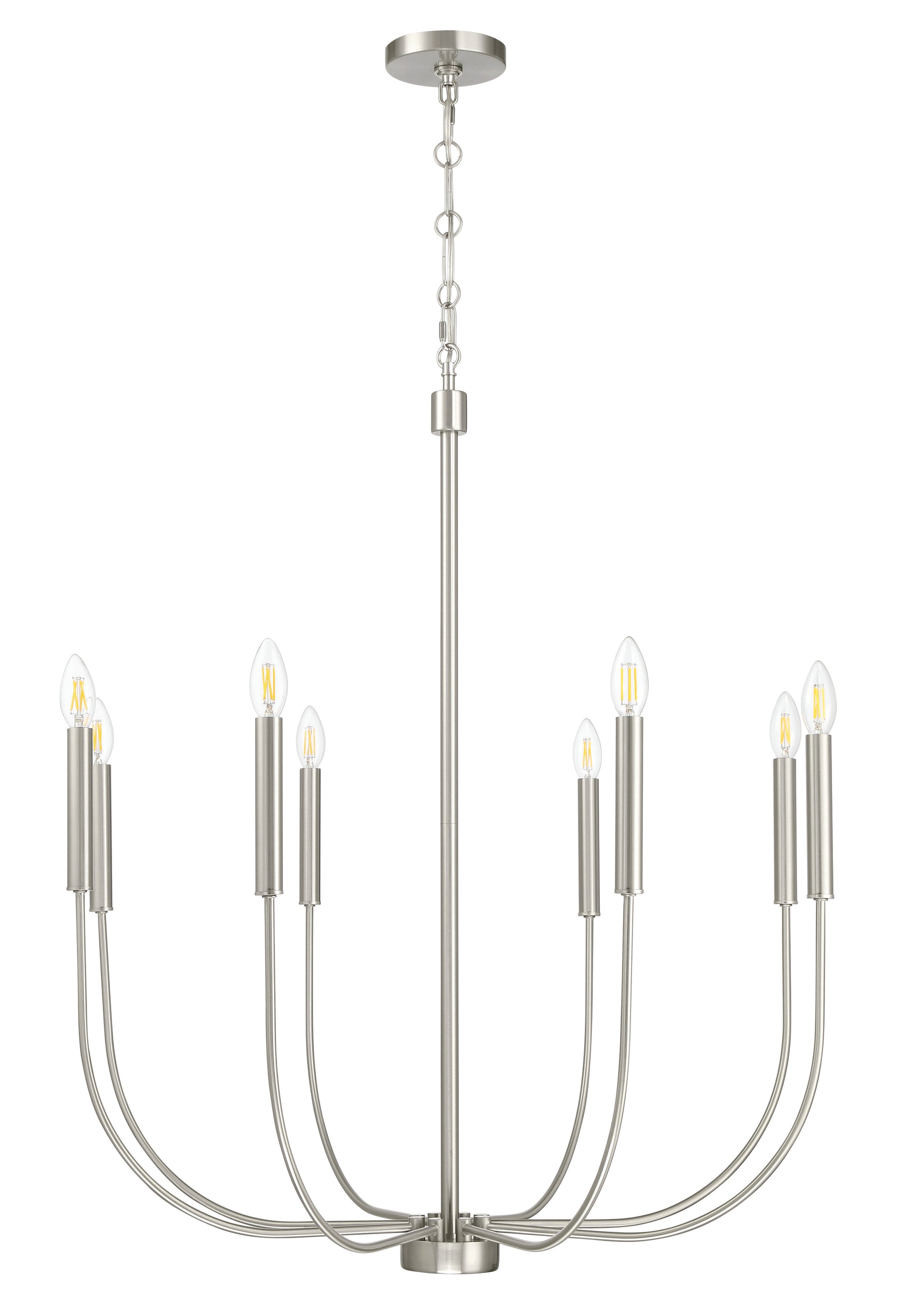 Craftmade - 59828-BNK - Eight Light Chandelier - Traci - Brushed Polished Nickel