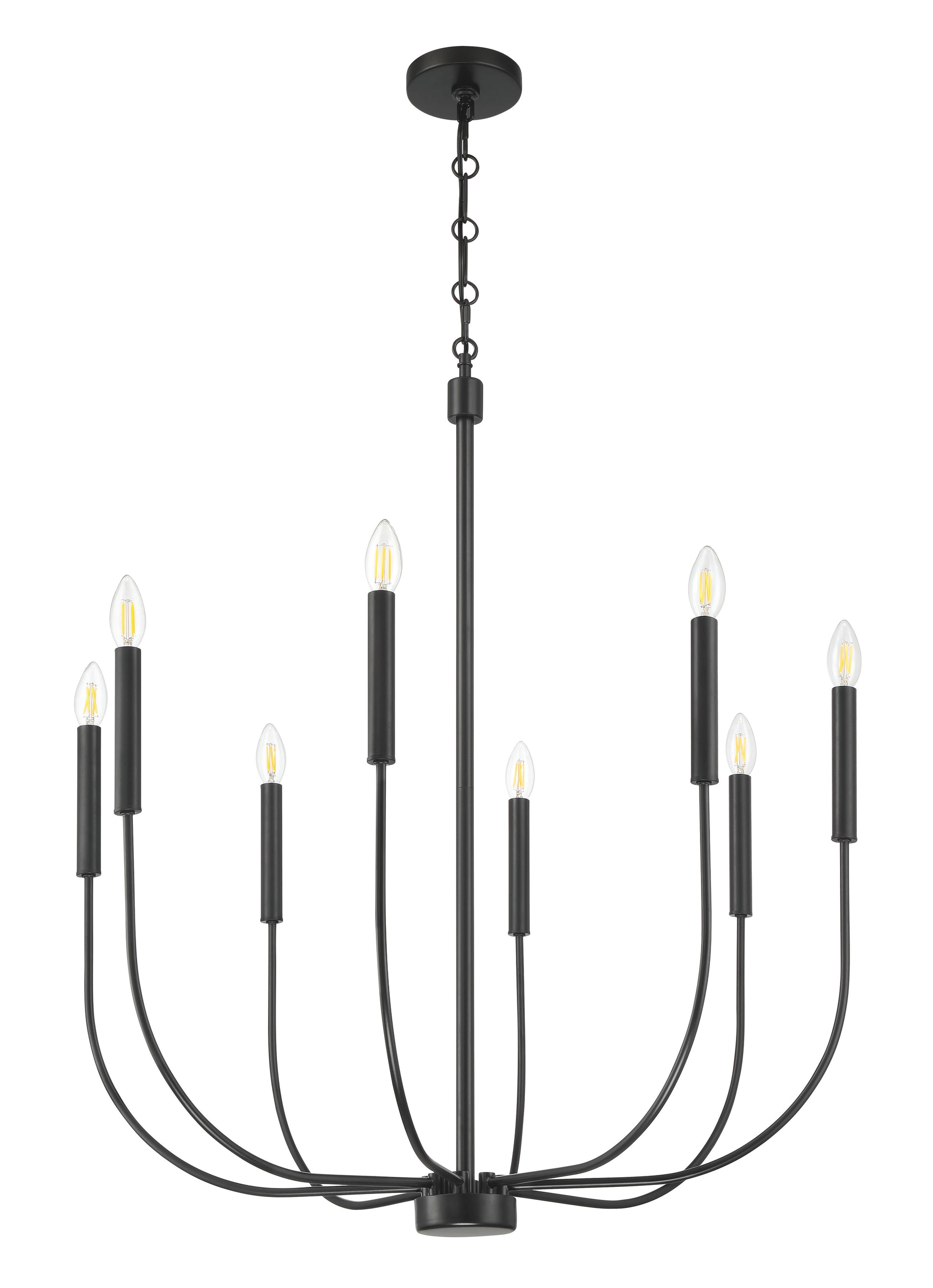 Craftmade - 59828-FB - Eight Light Chandelier - Traci - Flat Black