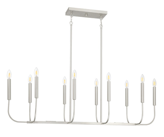 Craftmade - 59870-BNK - Ten Light Island Pendant - Traci - Brushed Polished Nickel