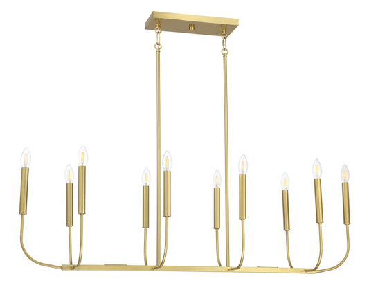 Craftmade - 59870-SB - Ten Light Island Pendant - Traci - Satin Brass