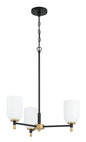Craftmade - 60323-FBSB - Three Light Chandelier - Council - Flat Black/Satin Brass