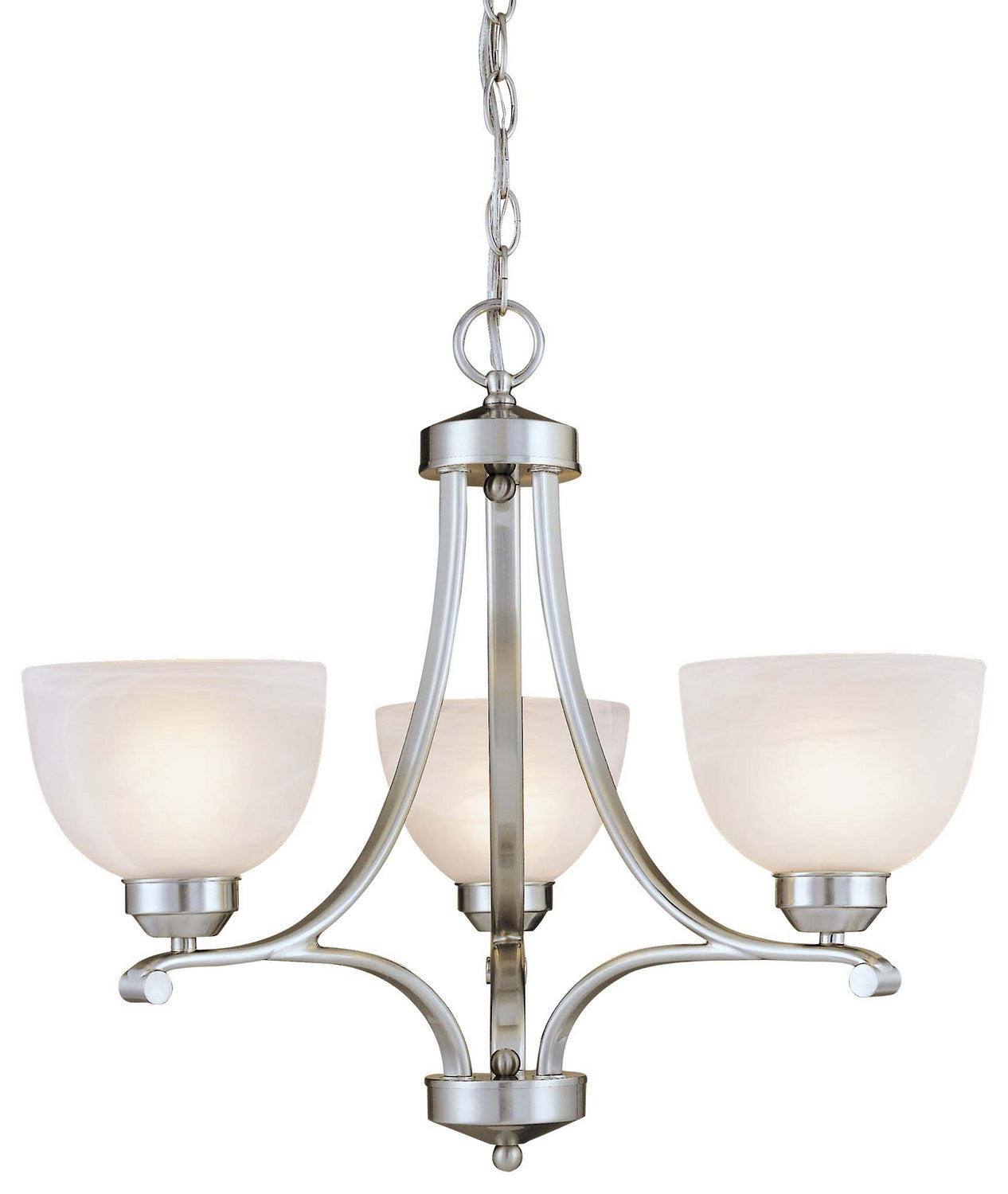 Minka-Lavery - 1423-84 - Three Light Mini Chandelier - Paradox - Brushed Nickel