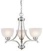 Minka-Lavery - 1423-84 - Three Light Mini Chandelier - Paradox - Brushed Nickel