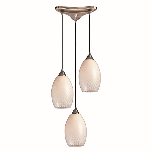 ELK Home - 517-3WS - Three Light Pendant - Mulinello - Satin Nickel