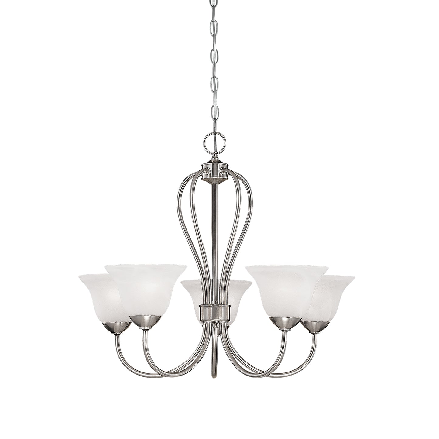 Millennium - 75-SN - Five Light Chandelier - Main Street - Satin Nickel