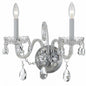 Crystorama - 1032-CH-CL-SAQ - Two Light Wall Sconce - Traditional Crystal - Polished Chrome