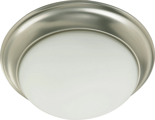 Quorum - 3507-11-65 - One Light Ceiling Mount - 3507 Satin Opal Ceiling Mounts - Satin Nickel