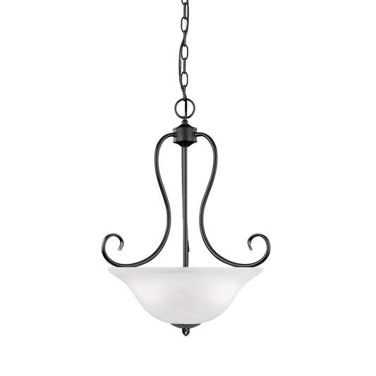 Millennium - 73-BK - Three Light Pendant - Main Street - Black