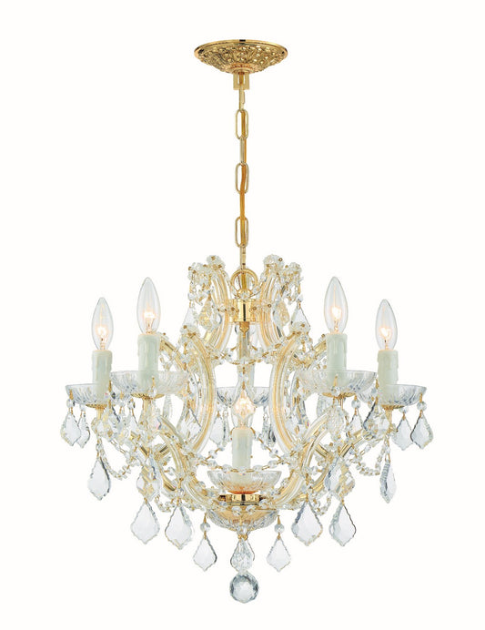 Crystorama - 4405-GD-CL-S - Six Light Mini Chandelier - Maria Theresa - Gold