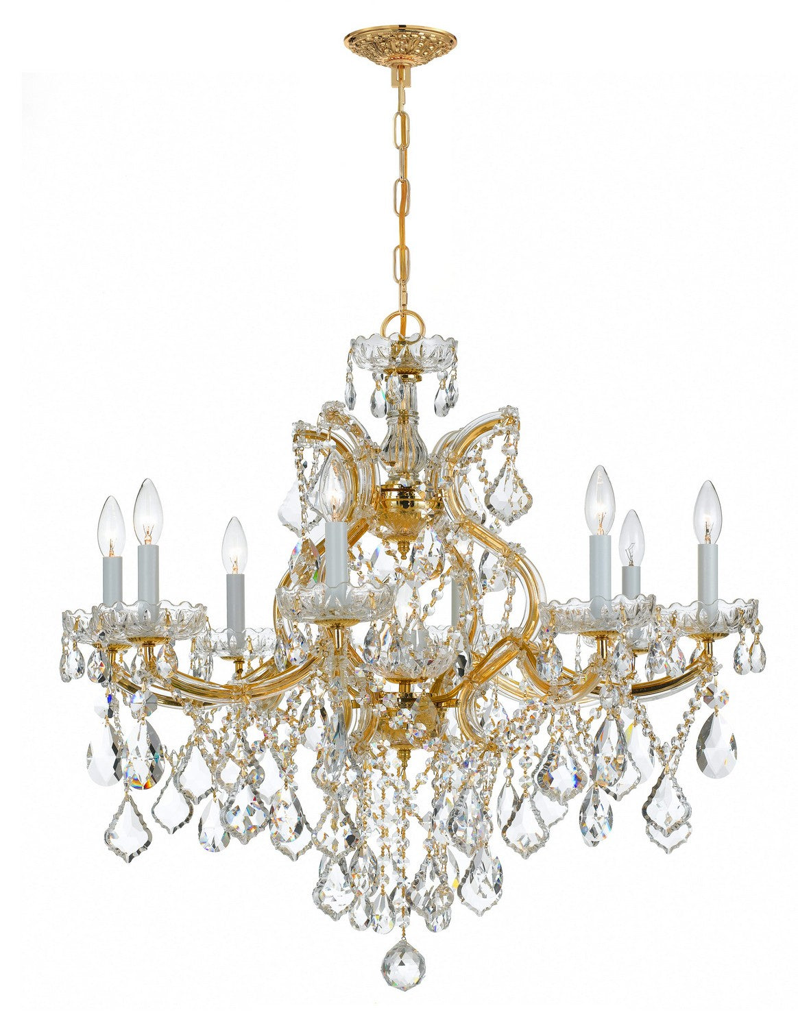 Crystorama - 4409-GD-CL-S - Nine Light Chandelier - Maria Theresa - Gold