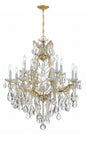 Crystorama - 4413-GD-CL-S - 13 Light Chandelier - Maria Theresa - Gold