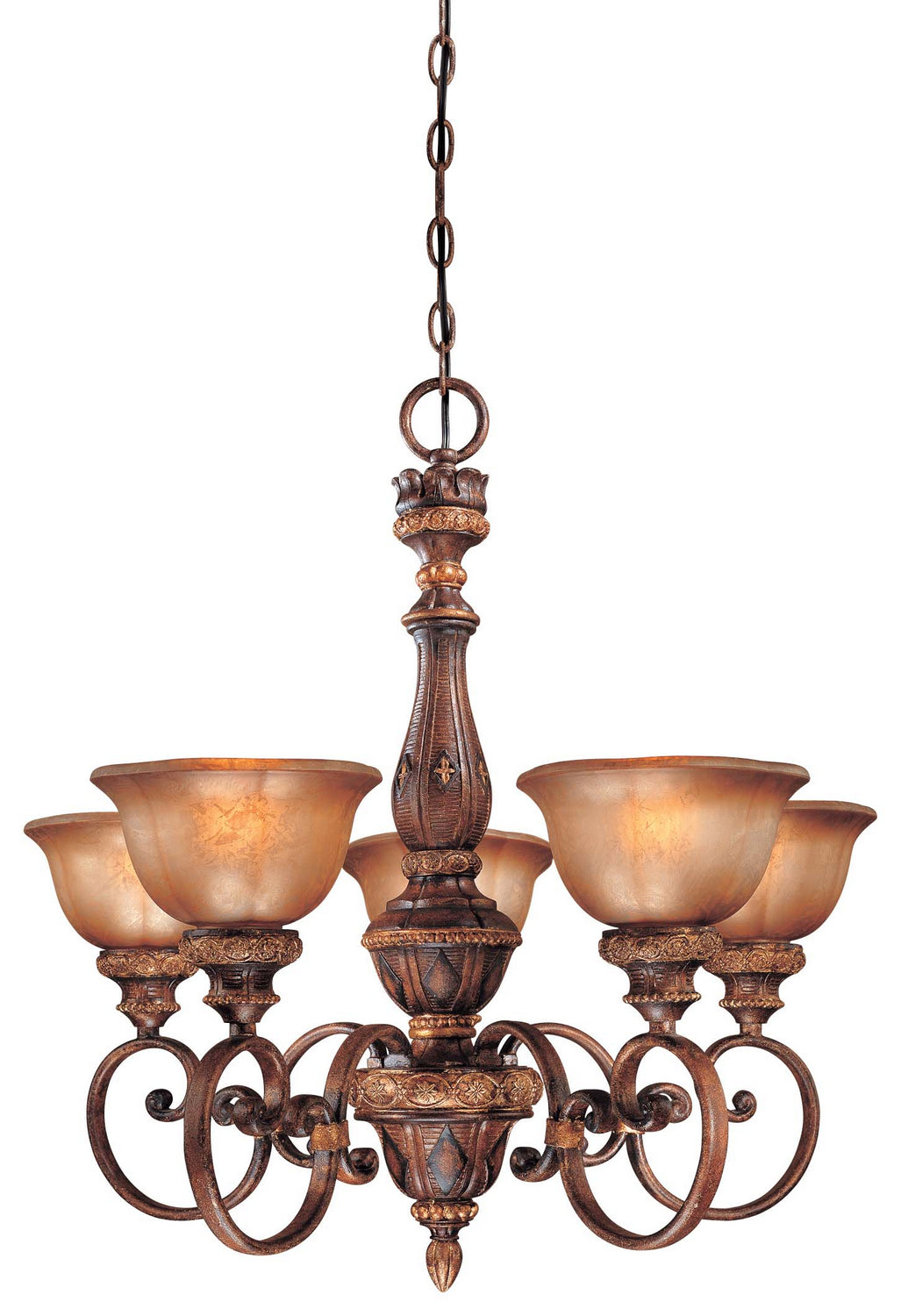 Minka-Lavery - 1355-177 - Five Light Chandelier - Illuminati - Illuminati Bronze