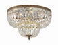 Crystorama - 718-OB-CL-SAQ - Four Light Flush Mount - Ceiling Mount - Olde Brass