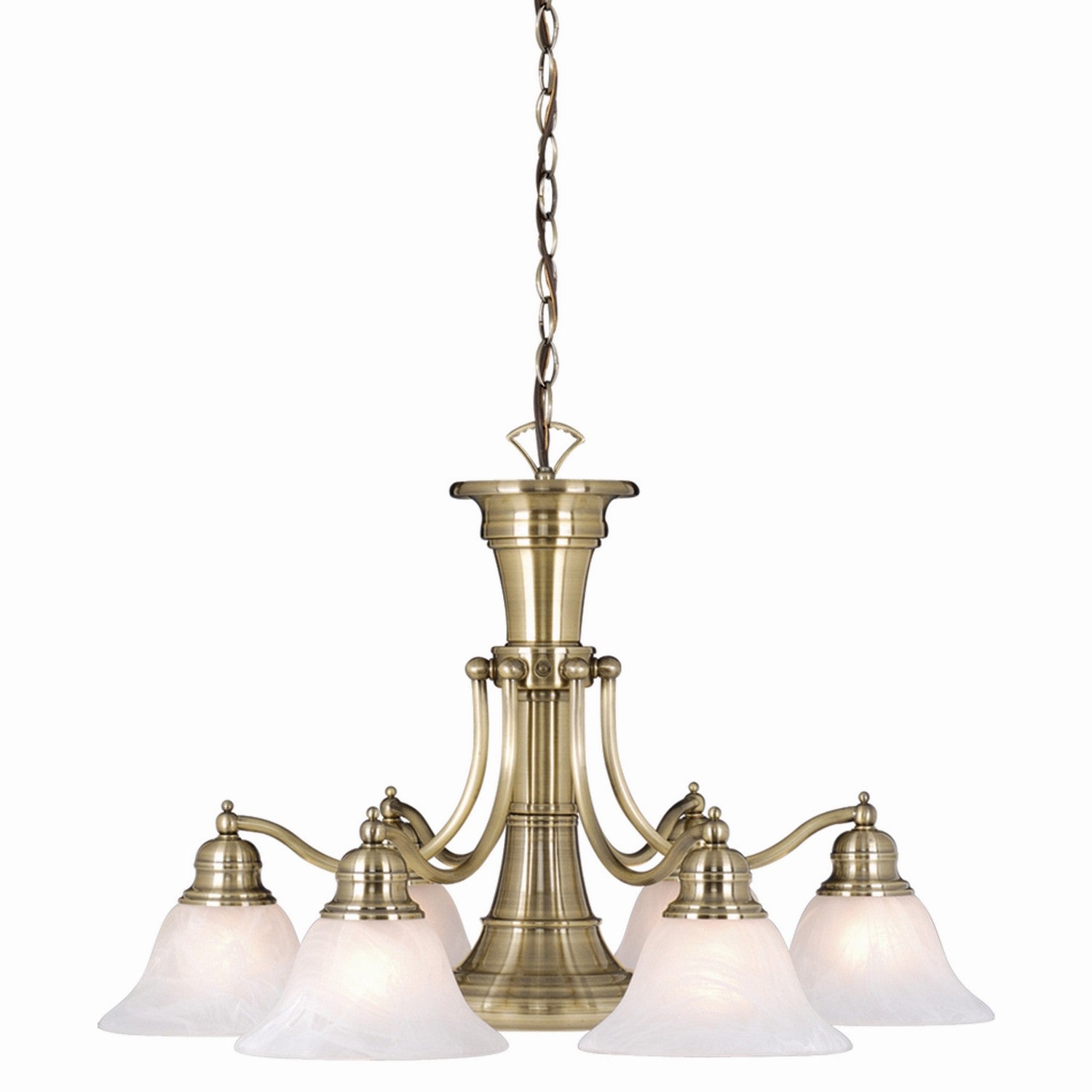 Vaxcel - CH30307A - Seven Light Chandelier - Standford - Antique Brass