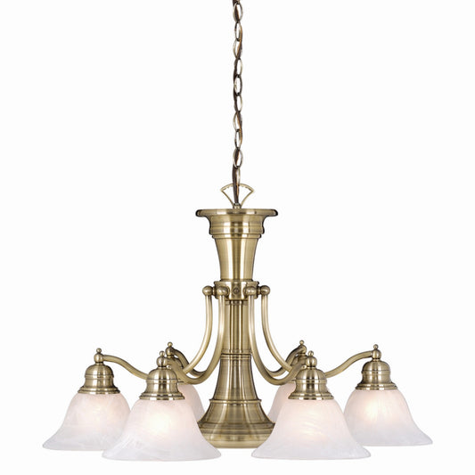 Vaxcel - CH30307A - Seven Light Chandelier - Standford - Antique Brass