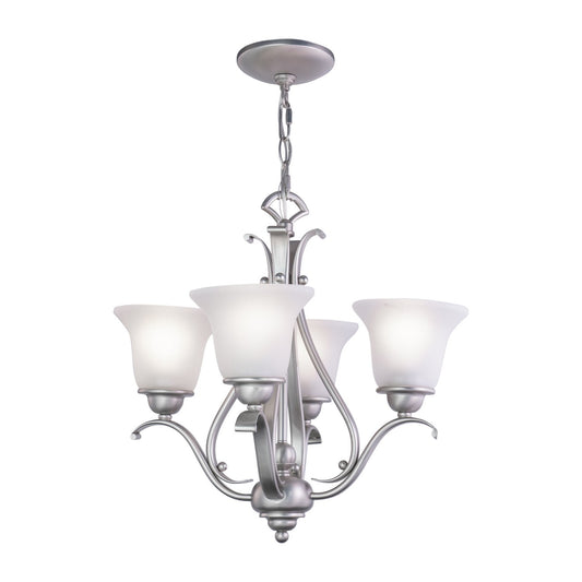 Vaxcel - CH35404BN - Four Light Mini Chandelier or Semi Flush - Monrovia - Brushed Nickel