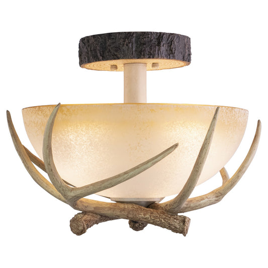 Vaxcel - CF33016NS - Three Light Semi Flush Mount - Lodge - Noachian Stone