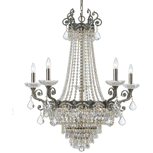 Crystorama - 1486-HB-CL-S - 11 Light Chandelier - Majestic - Historic Brass