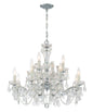 Crystorama - 4479-CH-CL-SAQ - 12 Light Chandelier - Maria Theresa - Polished Chrome