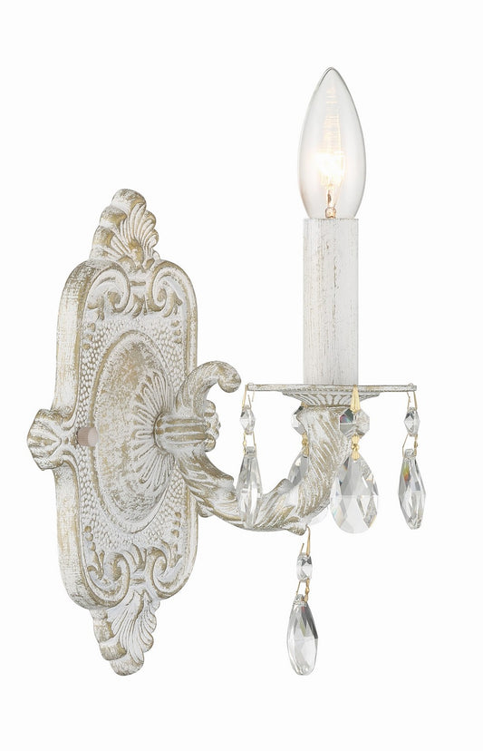 Crystorama - 5021-AW-CL-SAQ - One Light Wall Sconce - Paris Market - Antique White