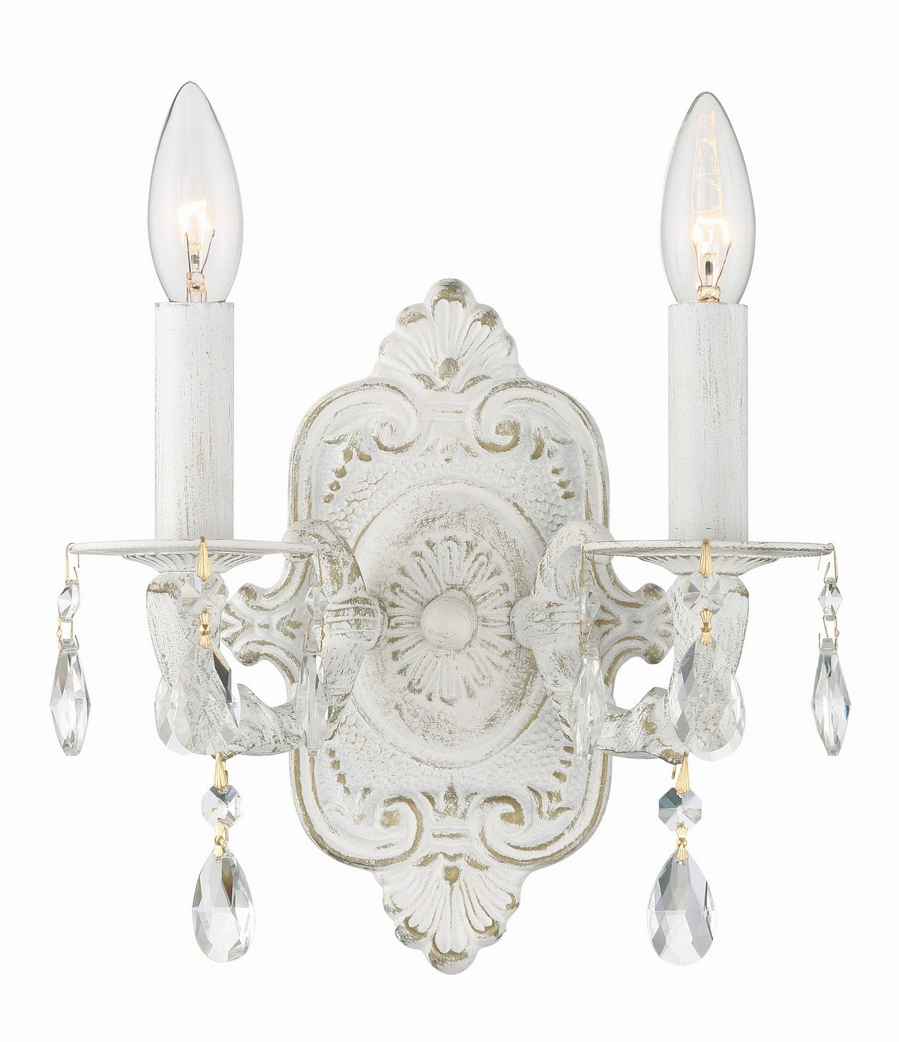 Crystorama - 5022-AW-CL-MWP - Two Light Wall Sconce - Paris Market - Antique White