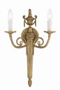 Crystorama - 662-MB - Two Light Wall Sconce - Cast Brass Wall Mount - Matte Brass