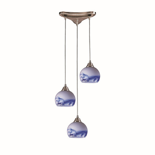 ELK Home - 101-3MT - Three Light Pendant - Mela - Satin Nickel