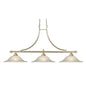 ELK Home - 2578/3 - Three Light Island Pendant - Bianco - Silver Leaf