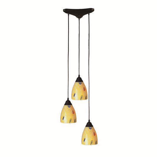 ELK Home - 406-3YW - Three Light Pendant - Classico - Dark Rust