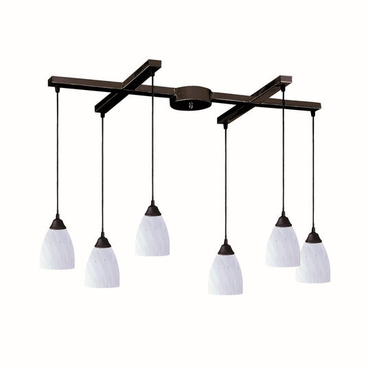 ELK Home - 406-6WH - Six Light Pendant - Classico - Dark Rust