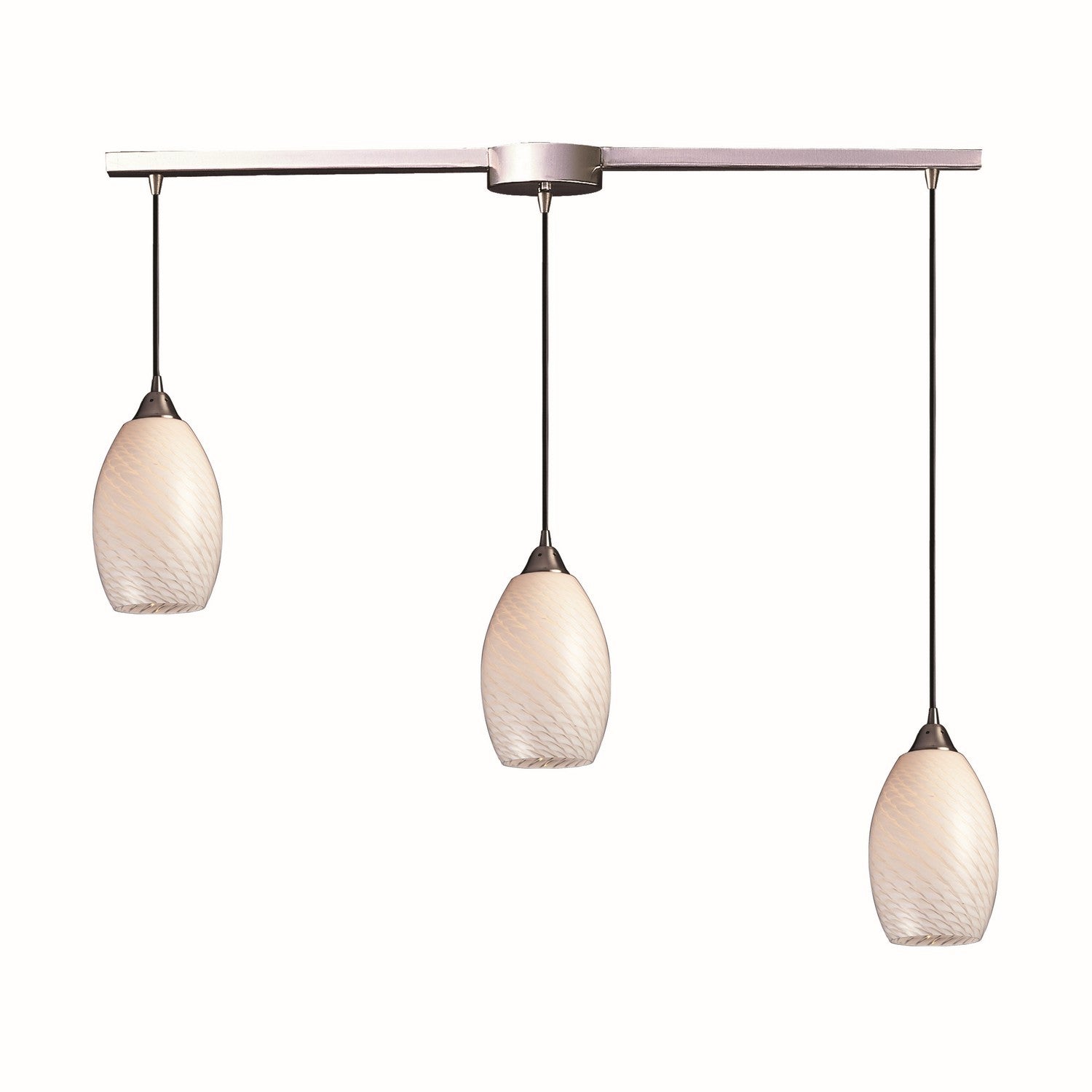 ELK Home - 517-3L-WS - Three Light Pendant - Mulinello - Satin Nickel