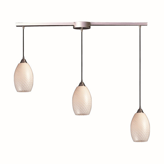 ELK Home - 517-3L-WS - Three Light Pendant - Mulinello - Satin Nickel