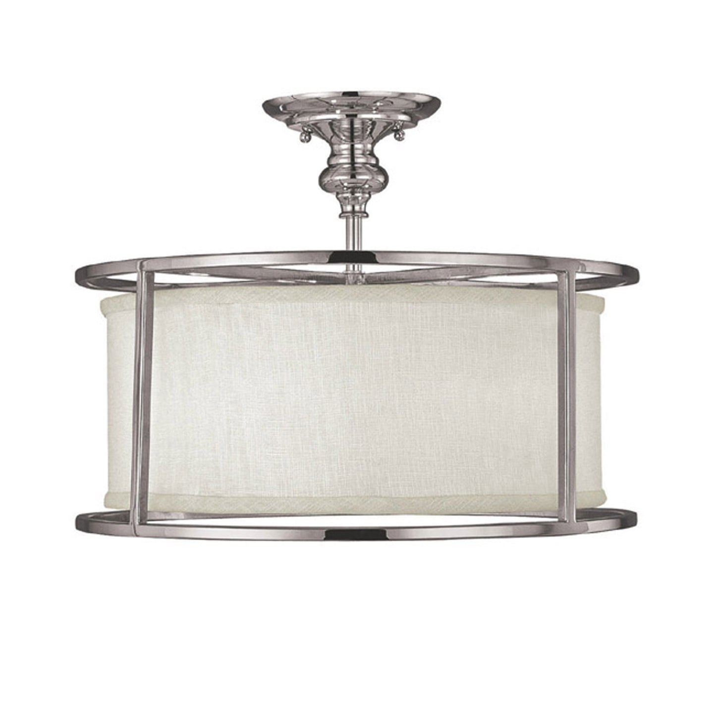 Capital Lighting - 3914PN-459 - Three Light Semi-Flush Mount - Midtown - Polished Nickel