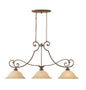 Designers Fountain - 81838-FSN - Three Light Island Pendant - Mendocino - Forged Sienna