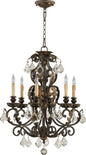 Quorum - 6157-6-44 - Six Light Chandelier - Rio Salado - Toasted Sienna With Mystic Silver