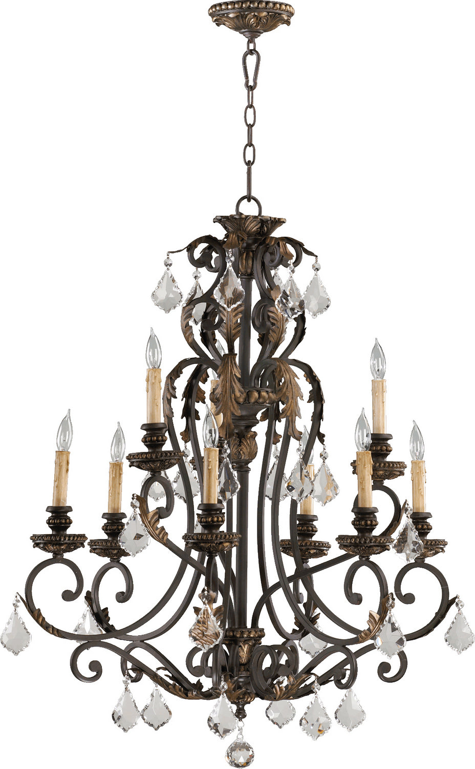 Quorum - 6157-9-44 - Nine Light Chandelier - Rio Salado - Toasted Sienna With Mystic Silver