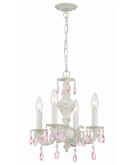 Crystorama - 5024-AW-RO-MWP - Four Light Mini Chandelier - Paris Market - Antique White