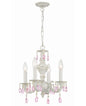 Crystorama - 5024-AW-RO-MWP - Four Light Mini Chandelier - Paris Market - Antique White