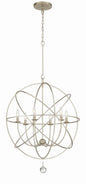 Crystorama - 9228-OS - Six Light Chandelier - Solaris - Olde Silver