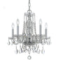 Crystorama - 1061-CH-CL-MWP - Five Light Mini Chandelier - Traditional Crystal - Polished Chrome