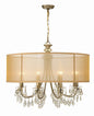 Crystorama - 5628-AB - Eight Light Chandelier - Hampton - Antique Brass