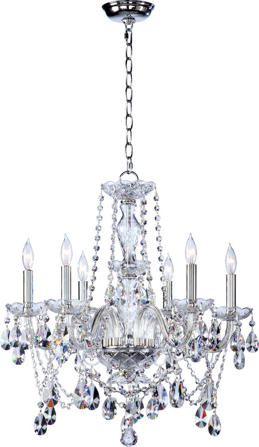 Quorum - 630-6-514 - Six Light Chandelier - Bohemian Katerina - Chrome